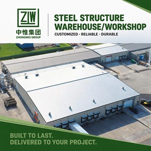 โกดังโครงสร้างเหล็กจงเว่ยสำหรับศูนย์โลจิสติกส์และการกระจายสินค้า - Product Image 1