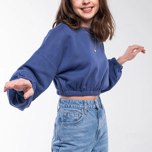 Custom Logo Long <b>Sleeves</b> Breathable <b>Sweatshirt</b> for Women / Customized Design Fashion Women's Crop Top <b>Sweatshirts</b> - Product Image 4