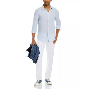 Camisa de lujo personalizada para hombre estilo de negocios delgada suave comodidad estilos ajustados camisa de vestir informal de manga larga para hombres - Product Image 2