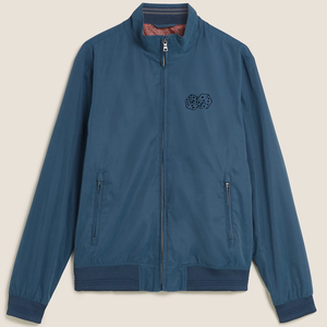 Chaqueta Bomber de Forro Polar Personalizada para Hombre, Estilo Urbano, Bordada, con Cuello Alto, Diseño de Parches Formales, Cierre de Cremallera Delantero, Holgada, para Invierno - Product Image 2