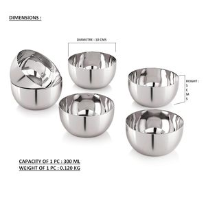 Tazón de Presentación de Alimentos de Acero Inoxidable Pulido Hecho a Mano de Lujo de la India para Bodas, Hogar y Restaurantes - Disponible al por Mayor - Product Image 4