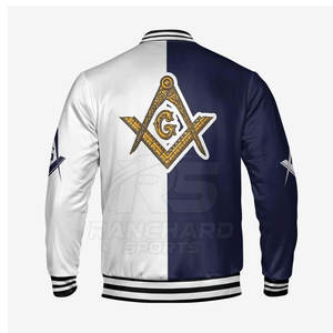Chaqueta Letterman Masónica Personalizada con Logotipo Masónico Bordado para Hombre, Chaqueta Letterman de Francmasonería Personalizada - Product Image 3
