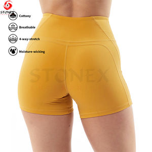 Logo personnalisé Short de yoga et d'entraînement à taille haute pour femmes Short de motard pour augmenter les fesses Gym et course à pied - Product Image 3