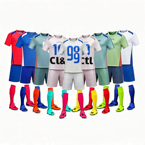 Maillot de football unisexe de haute qualité à manches courtes, séchage rapide, en polyamide teint, pour équipes nationales, ensemble complet, vente en gros, fabricant - Product Image 6