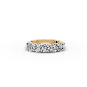แหวนเพชรแล็บทรงกลมเจียระไนบริลเลียนต์ 5 เม็ด น้ำหนัก 1.50 กะรัต ทอง 18K/14K หรูหรา สำหรับผู้หญิง สวมใส่ในงานหมั้น - Product Image 2