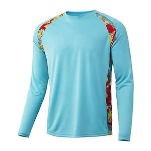 เสื้อตกปลาแขนยาวระบายอากาศได้ดีเสื้อตกปลาผ้าโพลีเอสเตอร์ผ้าสแปนเด็กซ์ - Product Image 1