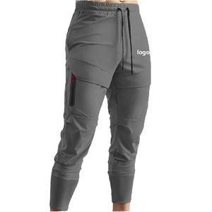 Pantalones de Jogger de primera calidad para hombre, diseño informal bordado, cintura elástica, logotipo personalizado, de algodón suave Base, teñido liso para ropa PK - Product Image 2