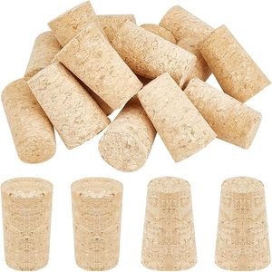 Tapón de botella de vino de madera de corcho cónico natural Tapa de repuesto de madera blanda para bebidas y botellas de cerveza - Product Image 3