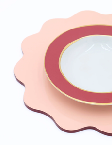 Mantel Individual Decorativo de Laca Rosa Pálido con Borde Festoneado, Pulido a Mano, para Decoración de Mesa de Catering, Venta al por Mayor, de Vietnam - Product Image 4