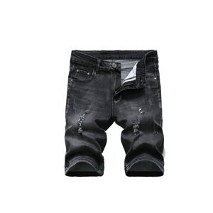 2025 venta al por mayor pantalones cortos de mezclilla rasgados y listos edición verano Pantalones cortos de mezclilla para hombres pantalones vaqueros casuales de moda Pantalones cortos de mezclilla holgados - Product Image 6