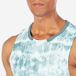 Débardeur en coton de grande taille pour hommes Gilet de sport ample et respirant avec motif sans manches Méthode de tissage en tricot imprimé de couleur unie - Product Image 6