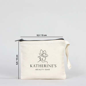 Pochette en coton non doublée personnalisée 6x5 pour femme - Product Image 3