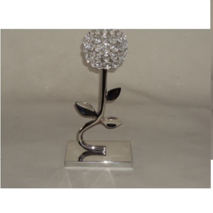 Portavelas de Cristal y Metal para Velas de Té, Estilo Clásico, Diseño Fabuloso, Acabado en Níquel, Superventas - Product Image 1