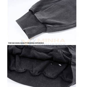 Sudadera con Capucha Bordada Desgastada para Hombre, Estilo Urbano Moderno, Sudadera Cómoda con Bordado Desgastado para Hombre - Product Image 4