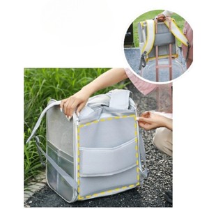 Transparent Mesh Pet <b>Backpack</b> Carrier for <b>Cats</b> Breathable Soft-Sided Quadratic Design with Zipper Closure - Product Image 2