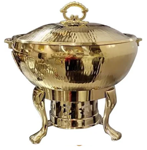 จานชุบด้วยทองแดงทุบด้วยสำเนียงทองเหลืองฝาปิดพร้อมลูกบิดและขาตั้งที่ทันสมัยในราคาขายส่ง - Product Image 5