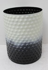 Forme de jardinière ronde en métal élégant Texture de couleur ivoire et noire fantaisie jardin décoratif fait à la main personnalisé vente en gros - Product Image 3