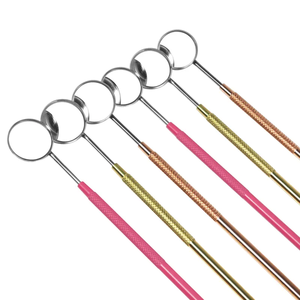 Stainless Steel Checking <b>Mirror</b> For Eyelash Extension Professional Makeup Tool Dental <b>Mirrors</b> Mouth <b>Make</b> <b>Up</b> Tools - Product Image 1