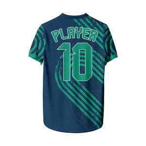 Maillots de football pour hommes personnalisés avec logo imprimé par sublimation, manches courtes, 100% polyester, léger, extensible dans les quatre sens - Product Image 6