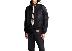 แจ็กเก็ตเบสบอลบอมเบอร์สำหรับผู้ชายเสื้อแจ็กเก็ตผ้าแคนวาสปักลายทำจากผ้าใบเสื้อแจ็กเก็ตผ้าไนลอนออกแบบได้ตามที่ต้องการสำหรับ MA1การบิน - Product Image 5