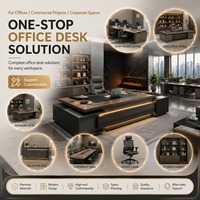 Solution complète de mobilier de bureau : Ensemble de poste de travail personnalisé pour chaise de bureau, poste de travail, réception et salle de conférence