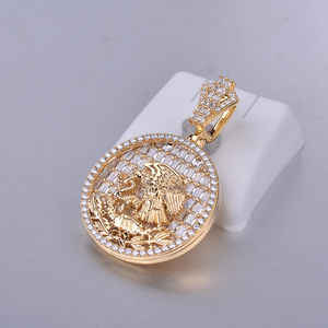 Elegante personalizado 18K oro sólido VVS Moissanite diamante colgante calidad superior para Mujeres Hombres estilo lindo símbolo religioso cristiano - Product Image 4