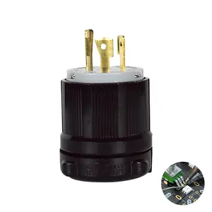 Qualidade produto NEMA L6-20P 250V 20A Locking Plug com chave segura entrada perfeita para canteiros de obras