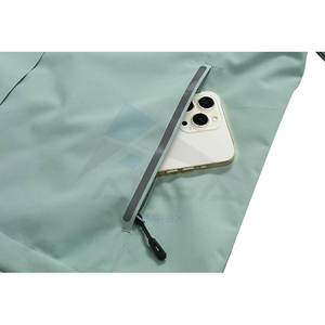 Veste imperméable softshell pour femme, légère, à capuche, coupe-vent, pour la randonnée, le trekking et la marche, vert pois - Product Image 4