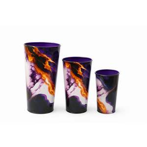 Juego de Jarrones Modernos de Arte Fluido, Jarrones Decorativos de Mármol Morado y Metal para Centros de Mesa, Decoración Contemporánea para el Hogar y Bodas - Product Image 1