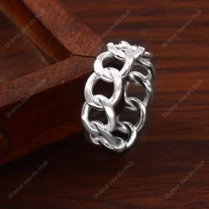 Handmade 925 Sterling <b>Dainty</b> Jewelry Cute and Trendy 925 Sterling Silver Chain <b>Ring</b> for Wedding - Product Image 3