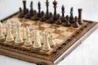 Top qualité jeu d'échecs en bois ensemble poli à la main en bois échiquier pour salon luxe échiquier intérieur Table décor