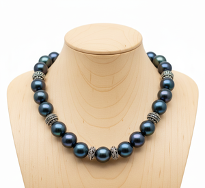 Collar Clásico de Perlas de Agua Dulce de Grado AAA Hecho a Mano de Alta Calidad para Mujer, Colores Oro Blanco, Forma de Cuentas, Tipo de Cadena - Product Image 1