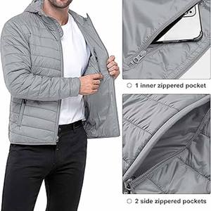 Vêtements d'hiver pour hommes de haute qualité, surdimensionnés, épais, chauds, rembourrés, avec logo personnalisé, vêtements à bulles pour hommes, doudoune - Product Image 3