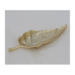 Hot Vantage aluminium plaqué or brut de haute qualité feuille Design plateau de service luxe moderne fantaisie Offre Spéciale pas cher plat de service - Product Image 1