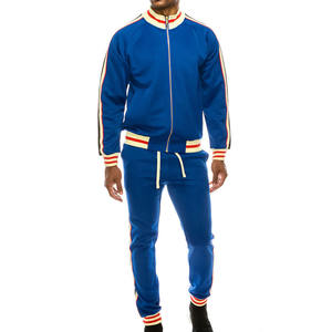 Survêtement d'hiver de luxe pour hommes 100% coton respirant léger Logo personnalisé Zip Jogging Suits - Product Image 6