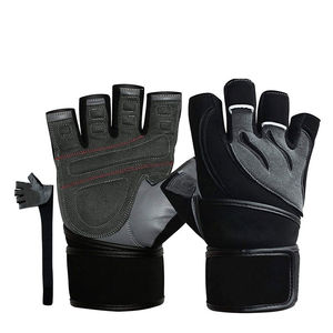 Guantes de montar multifuncionales de medio dedo Antideslizante Resistente al desgaste Muñequeras Fitness Guantes de gimnasio Diseño OEM - Product Image 3
