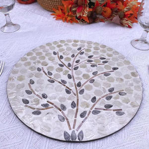Bon prix nordique coquillage peint à la main rond napperon Style bohème vadrouille pour décor de Table Restaurant fête de mariage fait Vietnam - Product Image 2