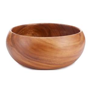 Bol en bois fait à la main avec corne incrustée Ustensiles de cuisine polis personnalisés Artisanat naturel décoratif pour salade Aliments Styles uniques - Product Image 4