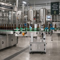 Machine d'étiquetage automatique PLC pour bouteilles rondes, en acier inoxydable, pour jus, cola, canettes, emballage en caisse en bois