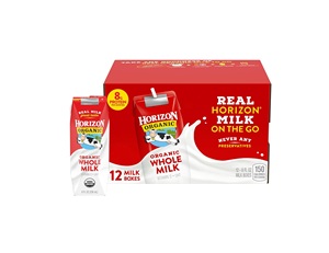 Horizon Organic <b>Shelf</b> Stable Whole Milk <b>Boxes</b>, Pack of 12 - Product Image 1