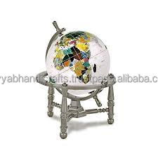 Globe du monde en laiton avec support apprentissage carte de la terre carte du monde moderne décor à la maison décor de bureau Globe de bureau Vintage - Product Image 2