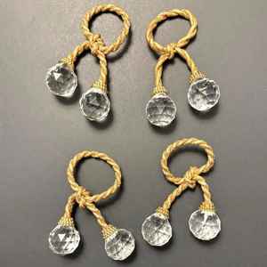 Servilleteros modernos ecológicos personalizables, resina de Metal, vidrio de madera para una elegante decoración de mesa de mimbre, experiencia gastronómica elegante - Product Image 4