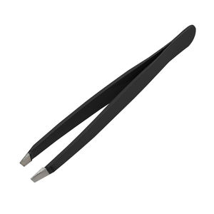 Vente en gros d'usine, pinces à épiler classiques, 4 styles, inclinées, pointues, en acier inoxydable, pinces à épiler noires, outil professionnel de haute qualité - Product Image 6