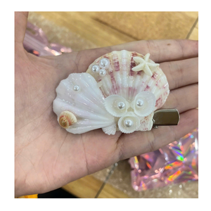 คลิปผมเปลือกหอยทำด้วยมือที่ไม่ซ้ำกันเครื่องประดับผมเปลือกหอยจากเวียดนามสำหรับฤดูร้อนและชุดรีสอร์ท - Product Image 3