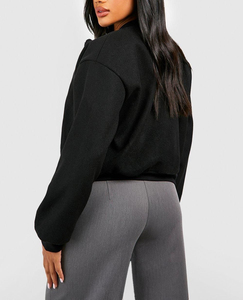 แจ็คเก็ตวาร์ซิตี้ผ้าฝ้าย 100% ปี 2025 สำหรับผู้หญิง ปักโลโก้ตามสั่ง แฟชั่นทันสมัย สวมใส่สบาย สไตล์ฮิปฮอป - Product Image 5