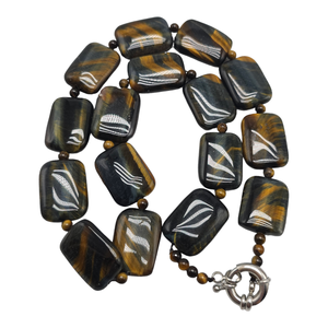 Trendy Best Geometric Agate Resin Beaded Necklace Classic Design Stone Jewelry Unisex Fashion Statement Piece Gifts for Woman - Product Image 4