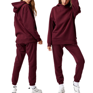 เสื้อฮู้ดดี้ผู้หญิงแบบปรับแต่งได้ ทรงหลวม แขนยาว สีพื้น สตรีทแวร์ ผ้าฝ้ายระบายอากาศ ซักแบบสโตนวอช - Product Image 6