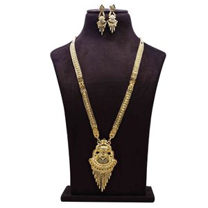 Bijoux en plaqué or 14K 18K 24K de mode en gros, colliers longs de formage, bijoux de conception traditionnelle, bijoux en laiton rempli d'or - Product Image 1