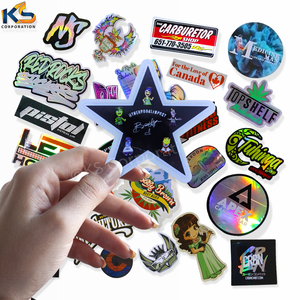 Pegatina con logotipo de forma personalizada, adhesivo impermeable troquelado, marca comercial, pegatina decorativa para exteriores, impresión UV, suministro personalizado - Product Image 3