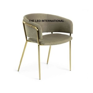 Estructura de metal de acero inoxidable, sillón ancho de piel de imitación negra, sillón de piel de vaca, silla de salón, muebles otomanos de 30X30X30 pulgadas, hotel elegante - Product Image 2